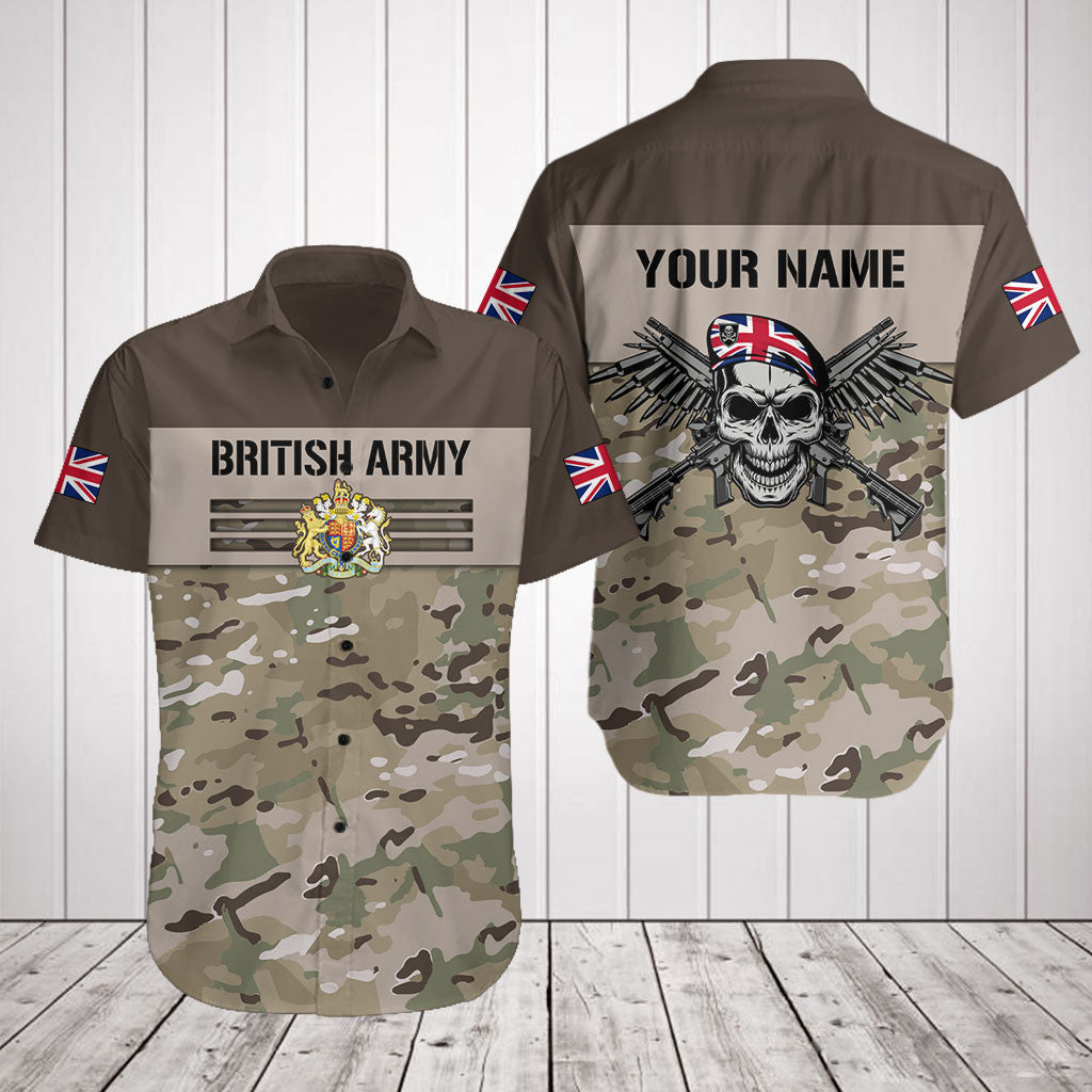 Customize United Kingdom Army Camo Skull Shirts And Jogger Pants