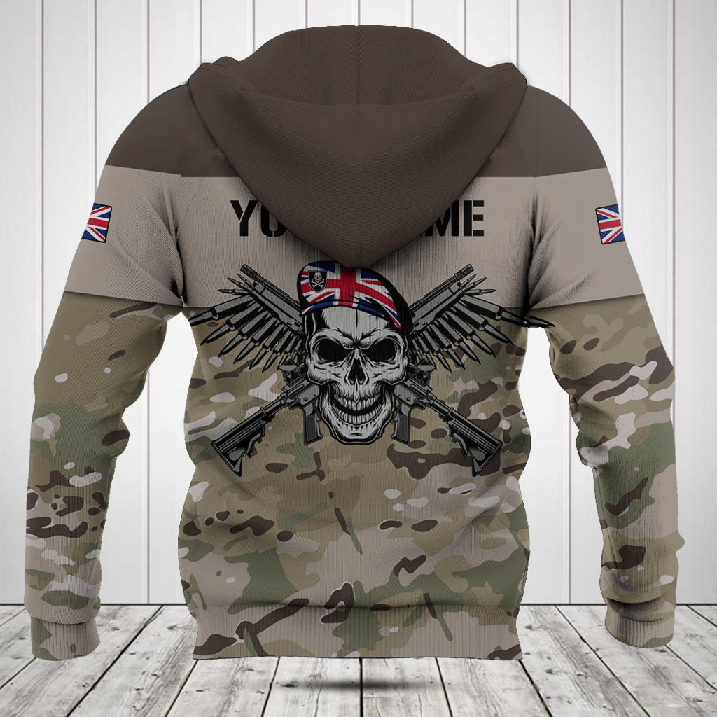 Customize United Kingdom Army Camo Skull Shirts And Jogger Pants