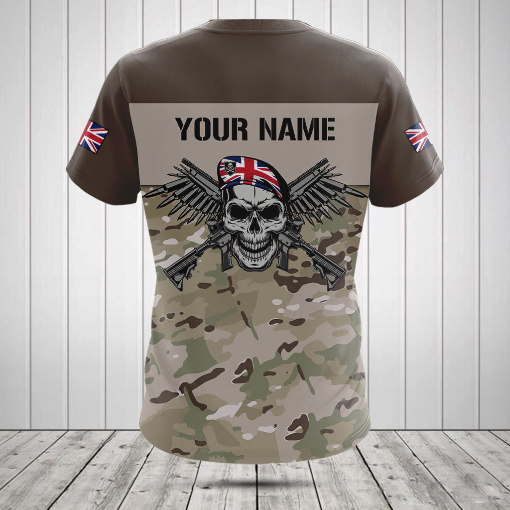 Customize United Kingdom Army Camo Skull Shirts And Jogger Pants