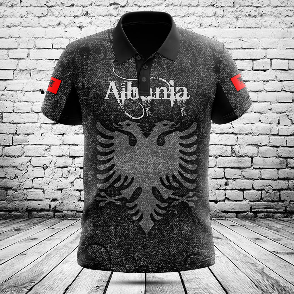 Albanien Totenkopf Strick Textur Shirts anpassen