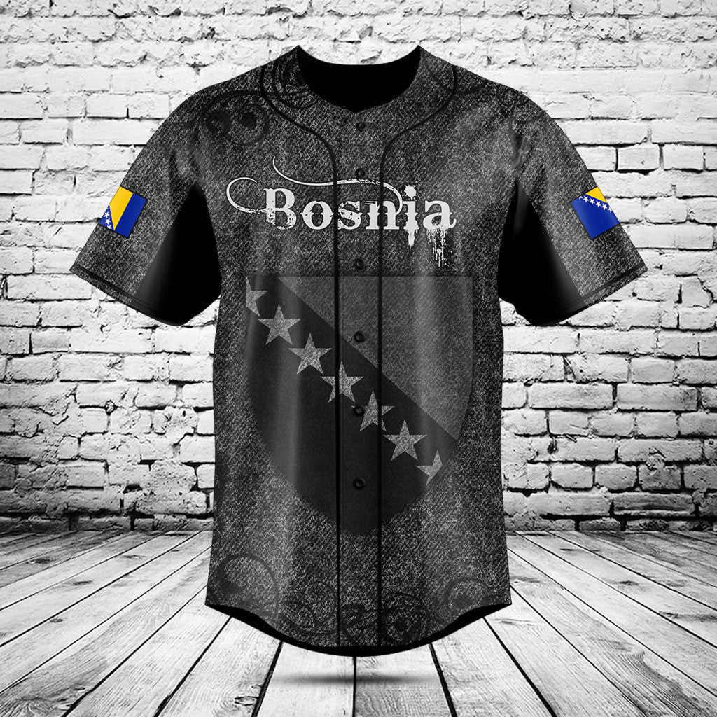 Customize Bosnia Skull Knitted Texture Shirts