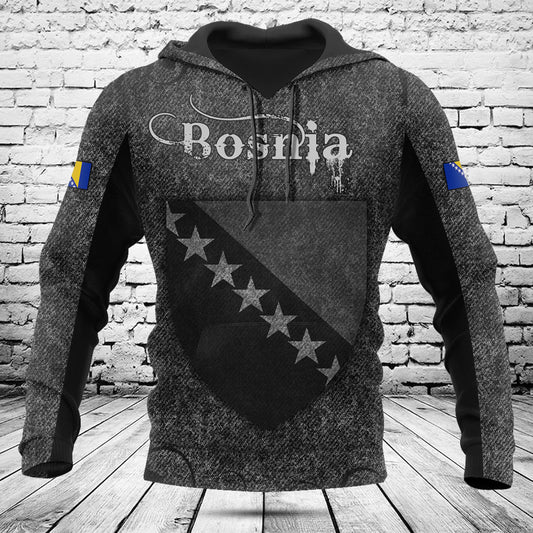 Customize Bosnia Skull Knitted Texture Shirts