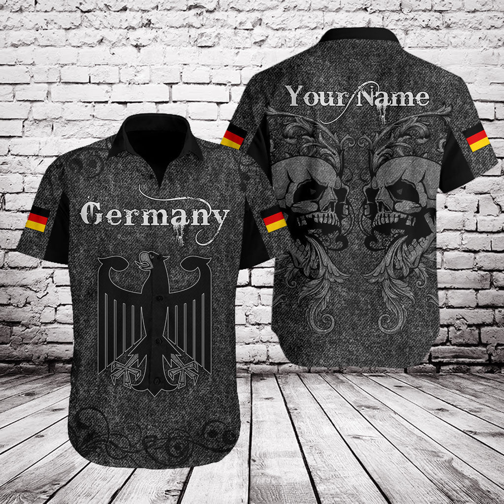 Deutschland Totenkopf Gestrickte Textur Shirts Anpassen