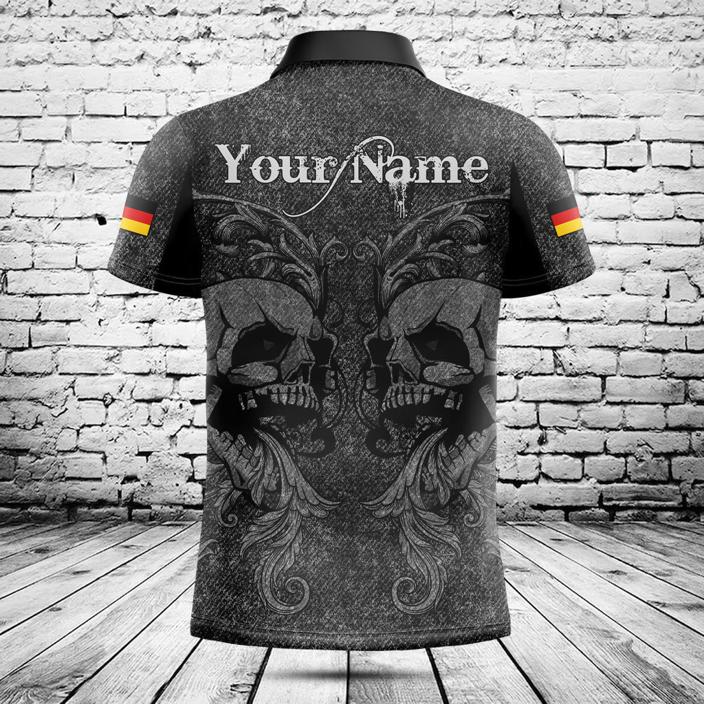 Deutschland Totenkopf Gestrickte Textur Shirts Anpassen