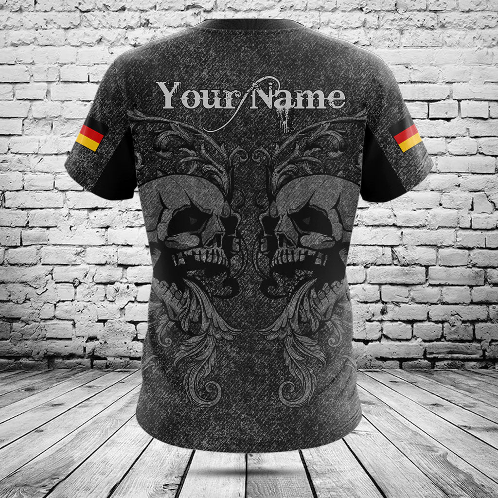 Deutschland Totenkopf Gestrickte Textur Shirts Anpassen