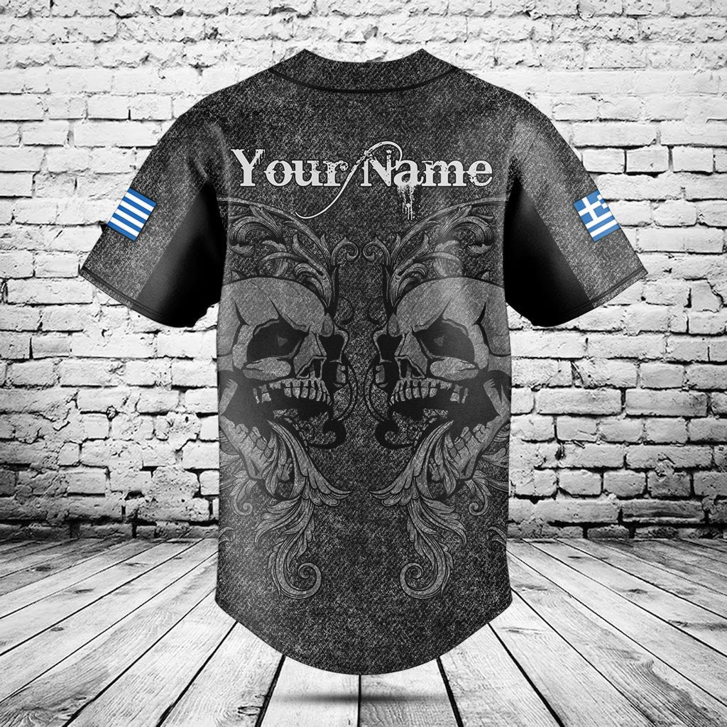 Customize Greece Skull Knitted Texture Shirts