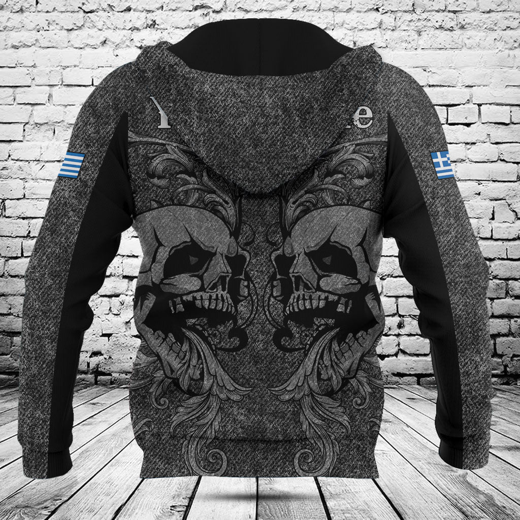 Customize Greece Skull Knitted Texture Shirts