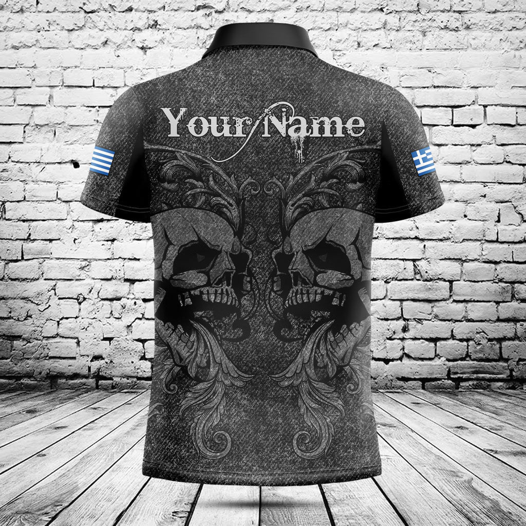 Customize Greece Skull Knitted Texture Shirts