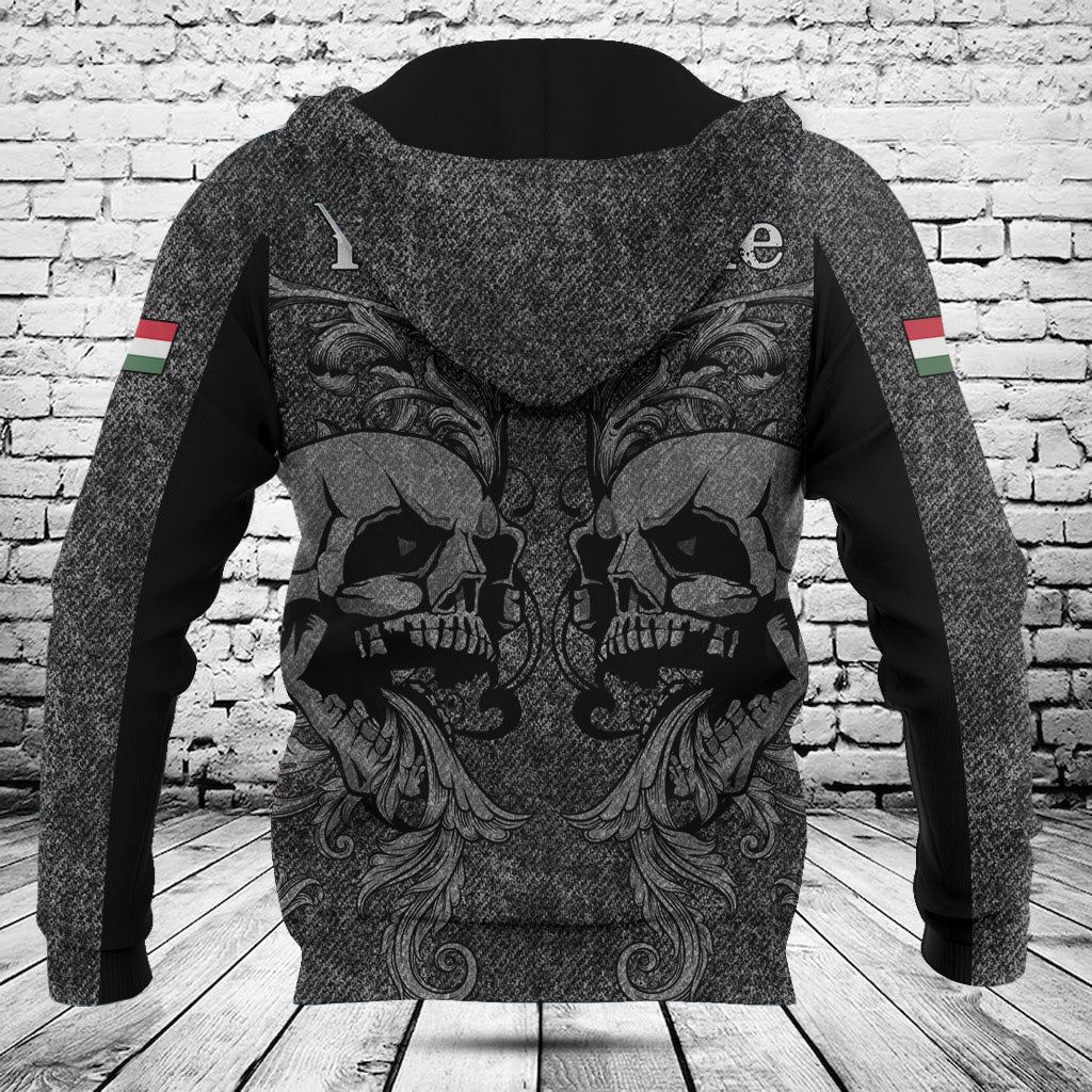 Customize Hungary Skull Knitted Texture Shirts