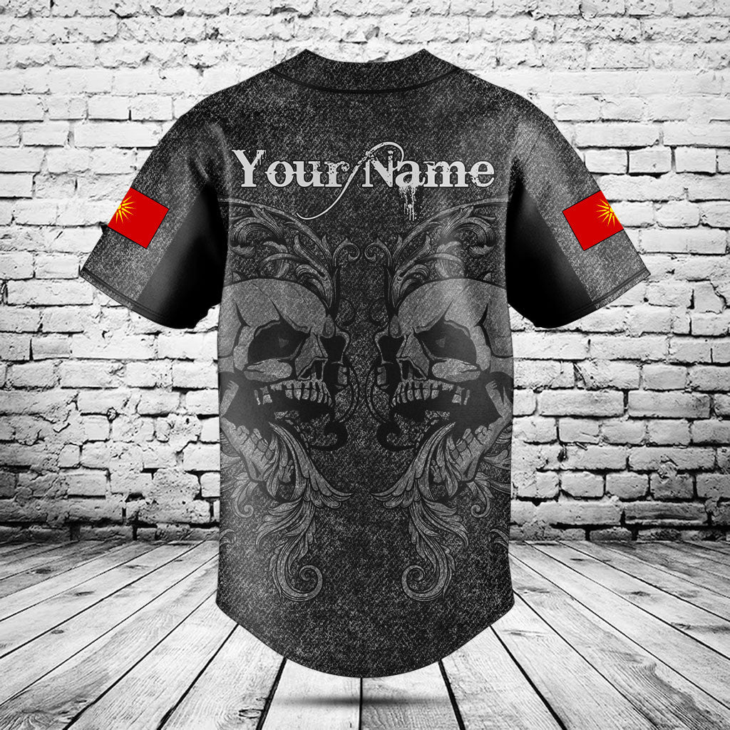 Customize Macedonia Vergina Sun Skull Knitted Texture Shirts