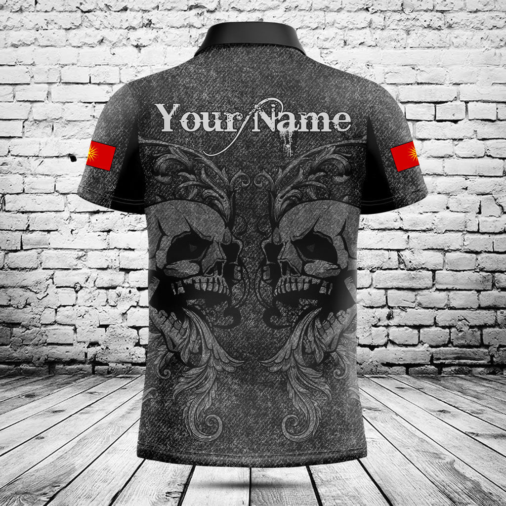 Customize Macedonia Vergina Sun Skull Knitted Texture Shirts