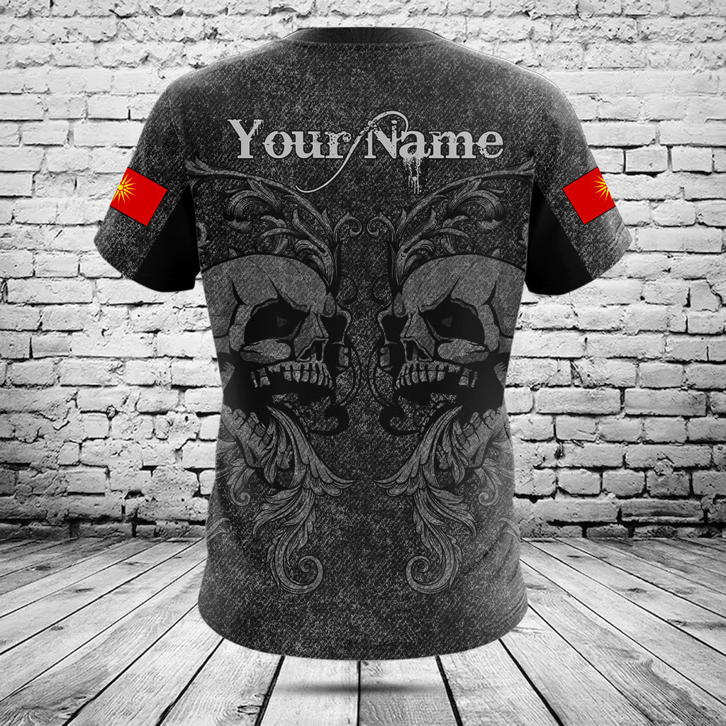 Customize Macedonia Vergina Sun Skull Knitted Texture Shirts