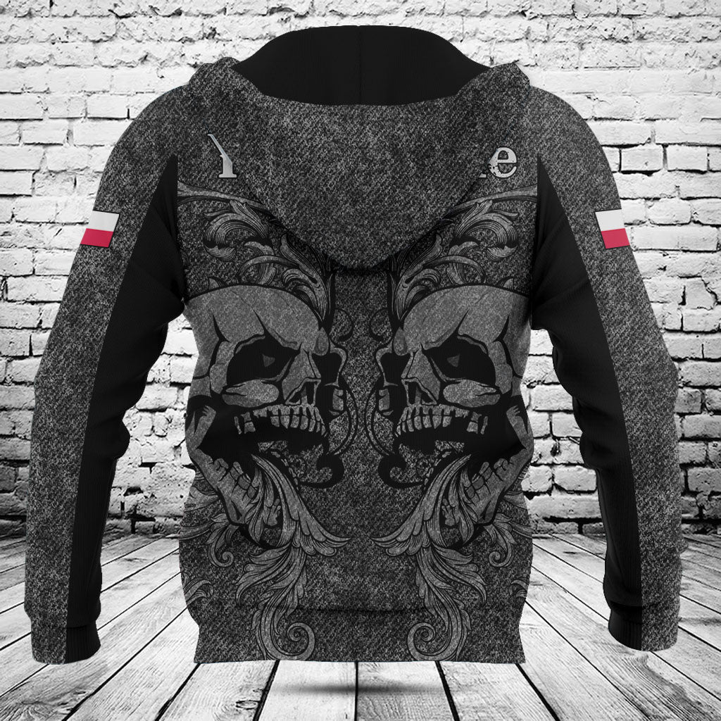 Customize Poland Skull Knitted Texture Shirts