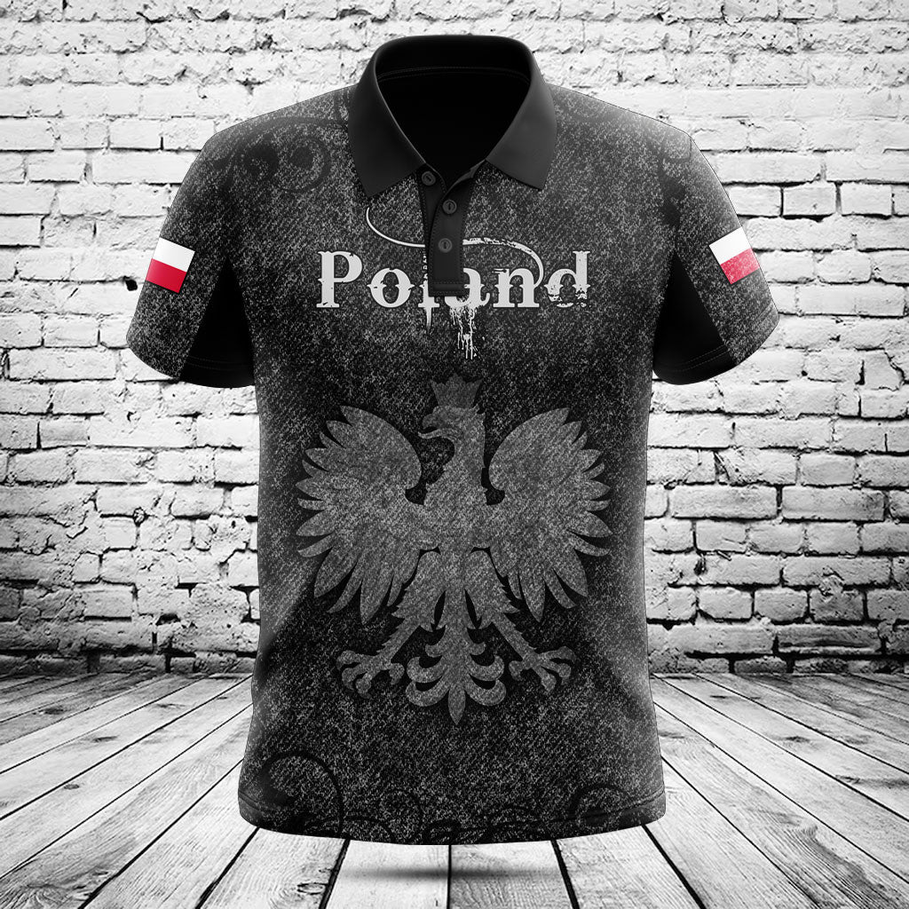 Passen Sie Polen Schädel gestrickte Textur Shirts