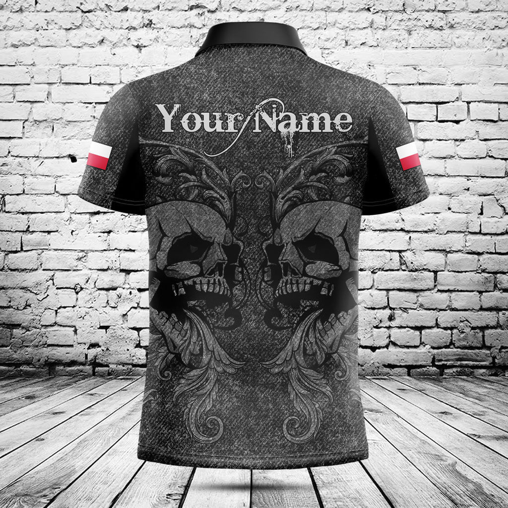 Customize Poland Skull Knitted Texture Shirts