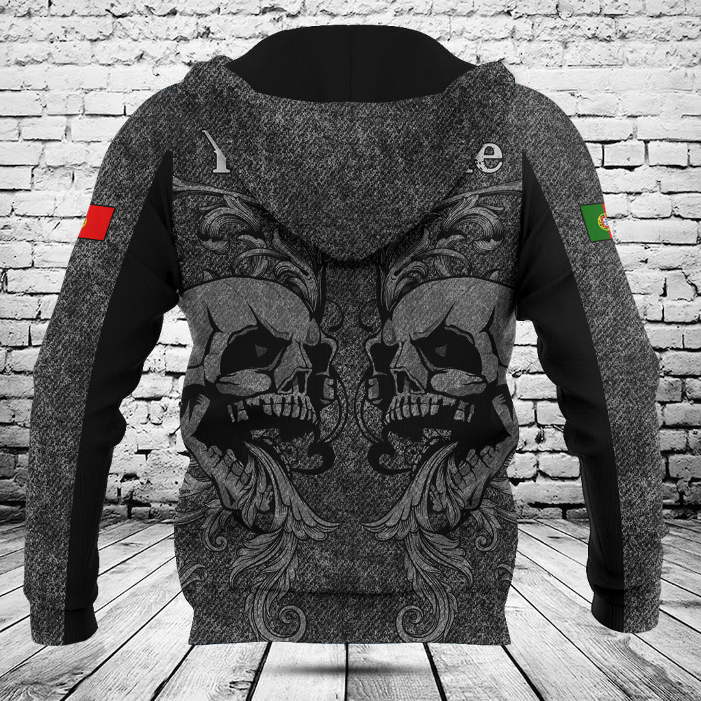 Customize Portugal Skull Knitted Texture Shirts