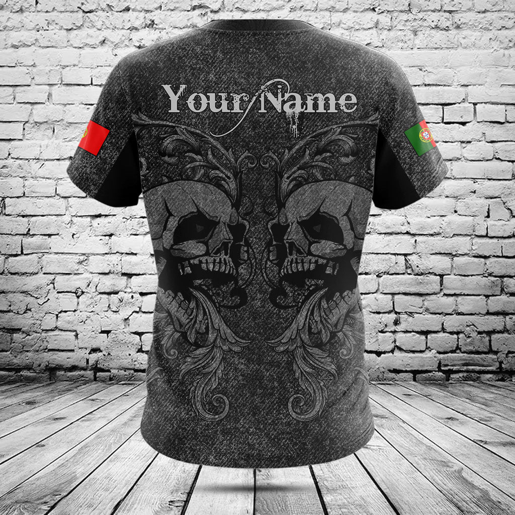 Passen Sie Portugal Skull Stricktextur Shirts an