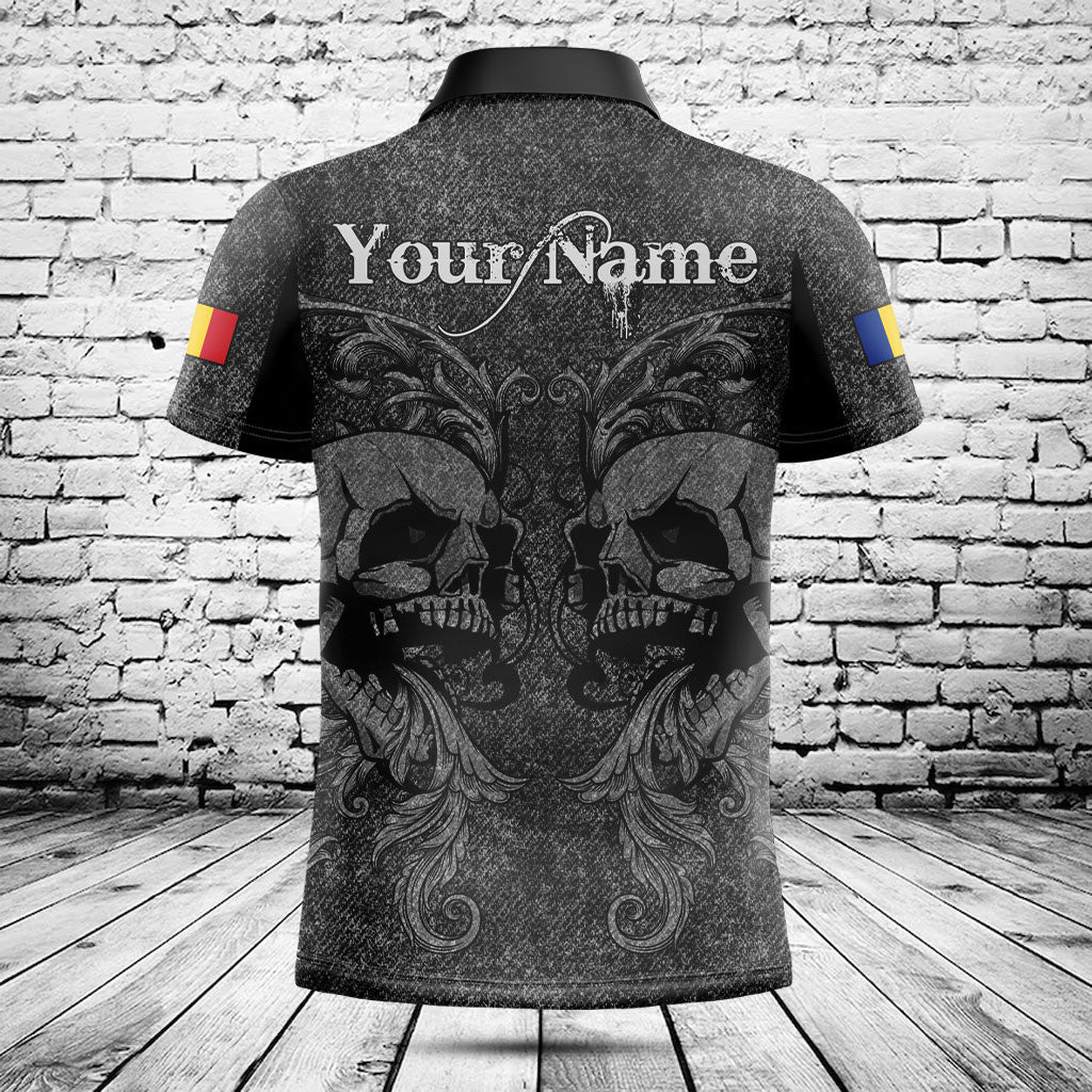 Customize Romania Skull Knitted Texture Shirts