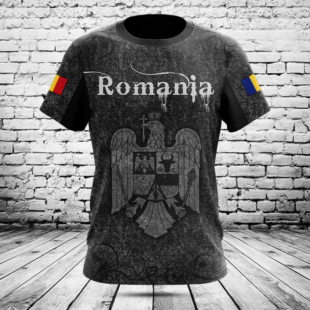 Customize Romania Skull Knitted Texture Shirts