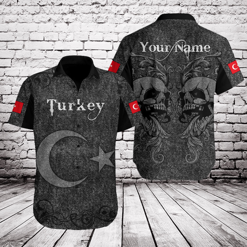 Anpassen der Türkei Schädel gestrickte Textur Shirts