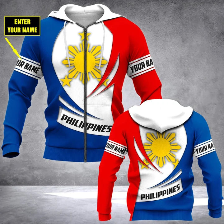 Customize Philippines Coat Of Arms - New Form Unisex Adult Hoodies