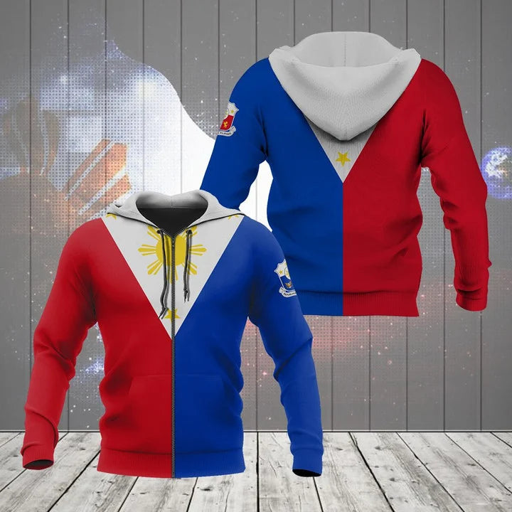 Philippinen Flagge Unisex Erwachsene Hoodies