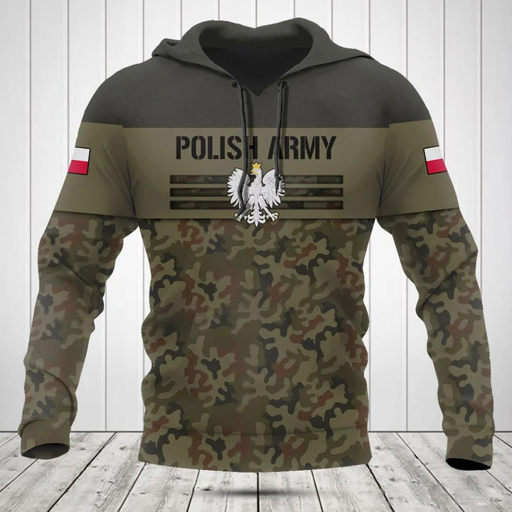 Personnalisez les chemises et pantalons de jogging à motif de crâne de camouflage de l'armée polonaise