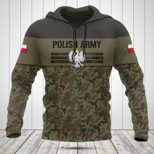 Customize Poland Army Camo Skull Shirts And Jogger Pants