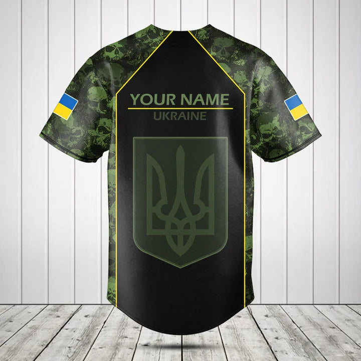 Customize Skull Camo Ukraine Shirts And Jogger Pants