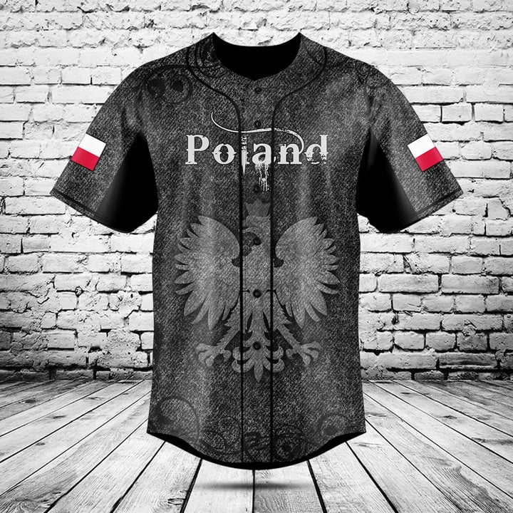 Passen Sie Polen Schädel gestrickte Textur Shirts