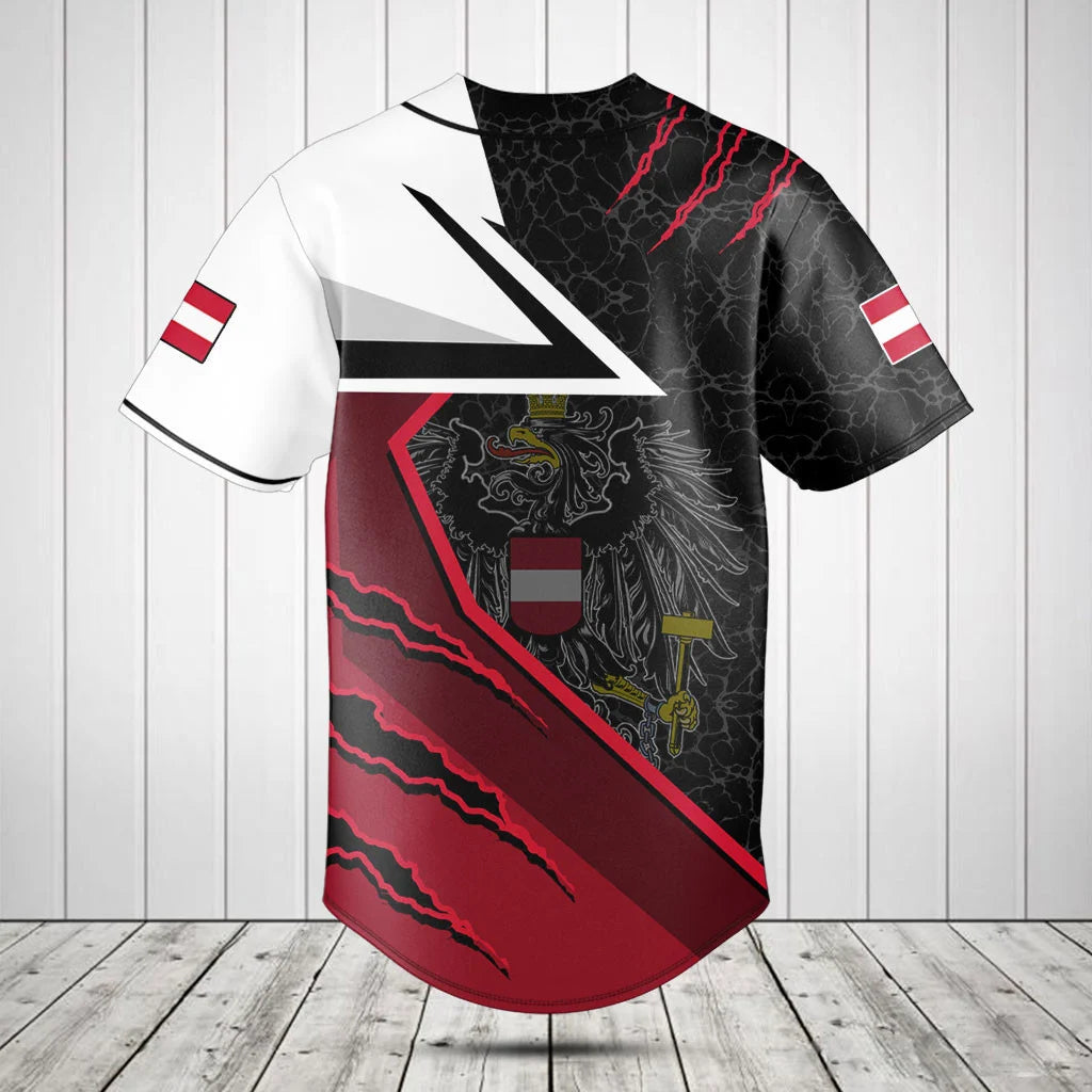 Passen Sie Österreich Flagge Lava Muster Shirts