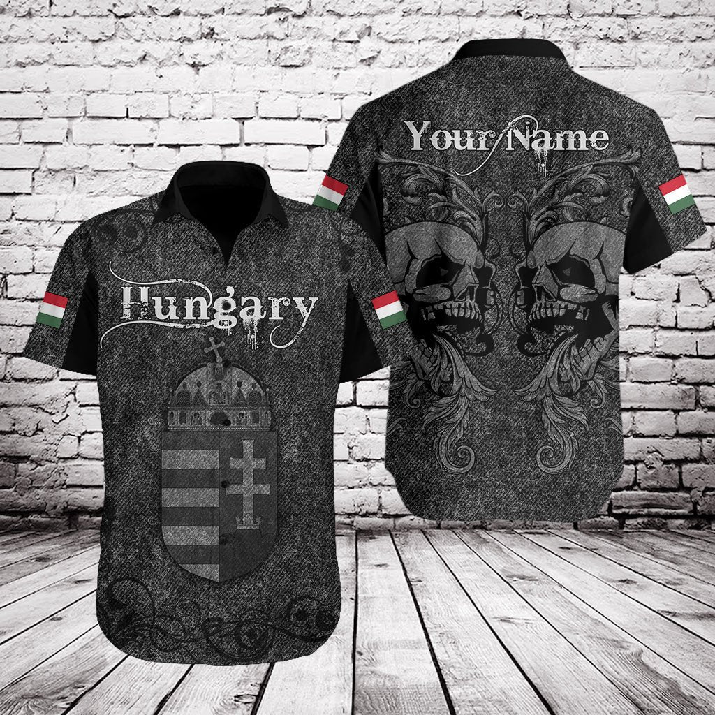 Customize Hungary Skull Knitted Texture Shirts