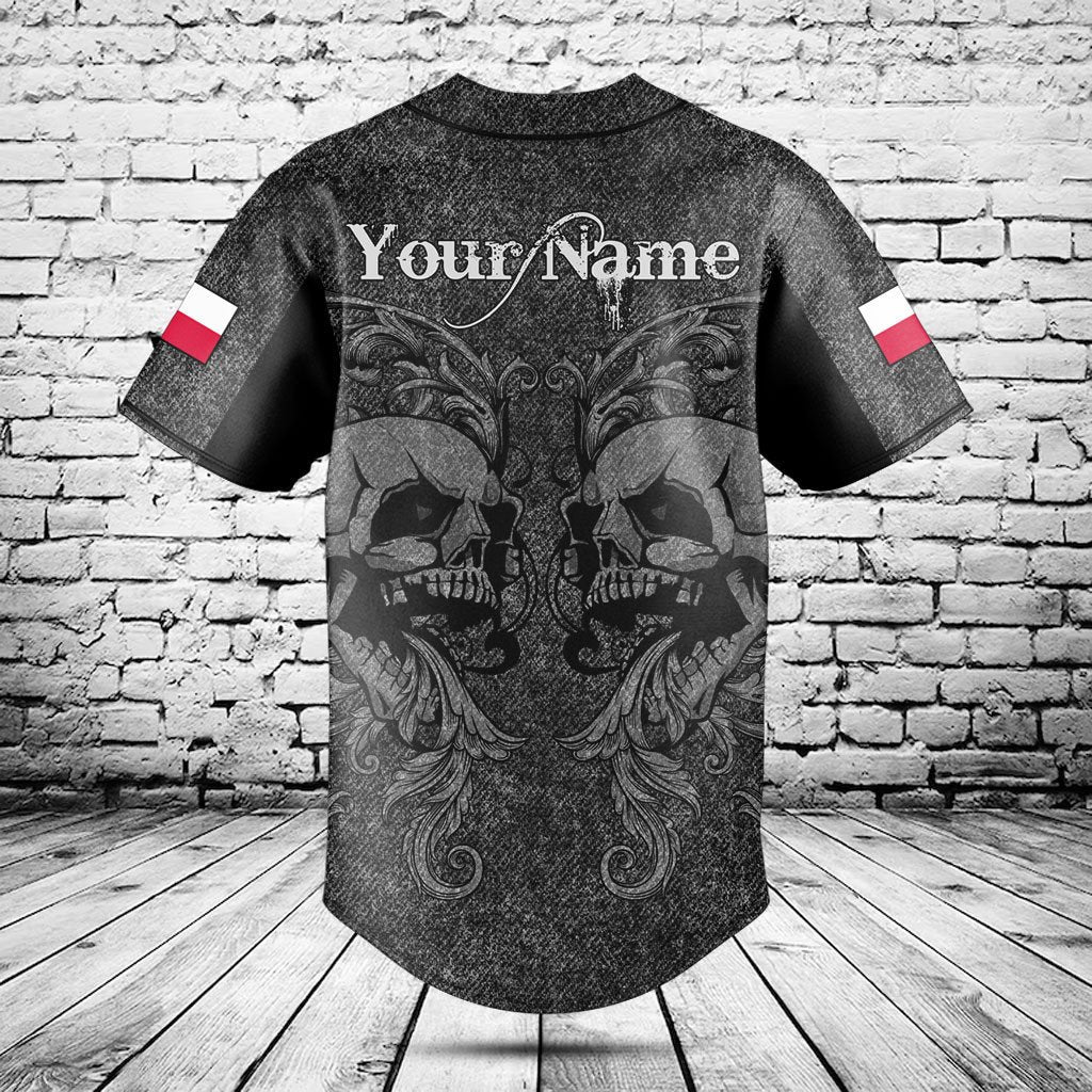 Customize Poland Skull Knitted Texture Shirts