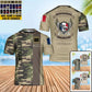 T-shirt personnalisé avec camouflage soldat/vétéran de la France avec nom et grade imprimé en 3D - 0102240004