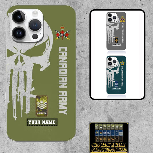Personalized Canada Soldier/Veterans With Rank And Name Phone Case Printed - 0709230001