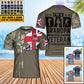 Personalisiertes T-Shirt mit britischem Soldaten-/Veteranen-Tarnmuster mit Namen und Rang, 3D-Druck – 0202240003