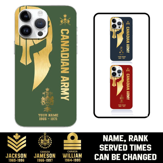 Personalized Canada Soldier/Veterans With Rank And Name Phone Case Printed - 1409230002