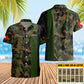 Personalisiertes Schweizer Soldat/Veteranen-Tarnhemd mit Namen und Rang, Hawaii-Hemd, 3D-Druck – 0903230005