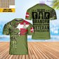 Personalized Denmark Soldier/ Veteran Camo With Name And Rank T-shirt 3D Printed - 1706832002