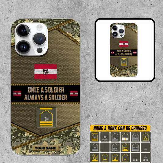 Personalized Austria Soldier/Veterans With Rank And Name Phone Case Printed - 2506230001