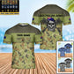 T-shirt personnalisé avec camouflage soldat/vétéran australien avec nom et grade imprimé en 3D - 0102240002