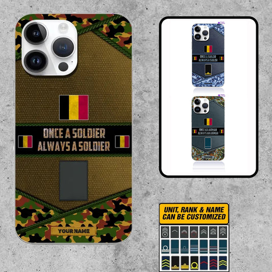 Personalized Belgium Soldier/Veterans With Rank And Name Phone Case Printed - 2506230001