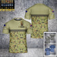 T-shirt personnalisé avec camouflage de soldat/vétéran australien avec nom et grade imprimé en 3D - 0601240005