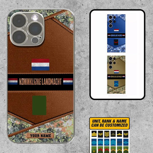 Personalized Netherlands Soldier/Veterans With Rank And Name Phone Case Printed - 1210230004