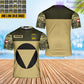 T-shirt personnalisé avec camouflage soldat/vétéran autrichien avec nom et grade imprimé en 3D - 0102240004