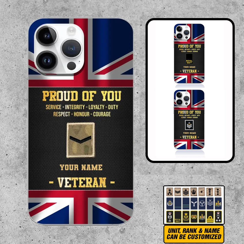 Personalized UK Soldier/Veterans With Rank And Name Phone Case Printed - 2308230001