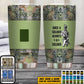 Personalized Netherlandish Veteran/Soldier With Rank And Name Camo Tumbler All Over Printed - 168350403