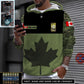 Personalized Canadian Soldier/ Veteran Camo With Name And Rank Hoodie 3D Printed - 17016480