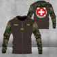 Personalized Swiss Solider/ Veteran Camo With Name And Rank Hoodie 3D Printed - 1912220016