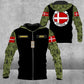 Personalisierter dänischer Soldat/Veteranen-Tarnpullover mit Namen und Rang, 3D-Druck -1672185601